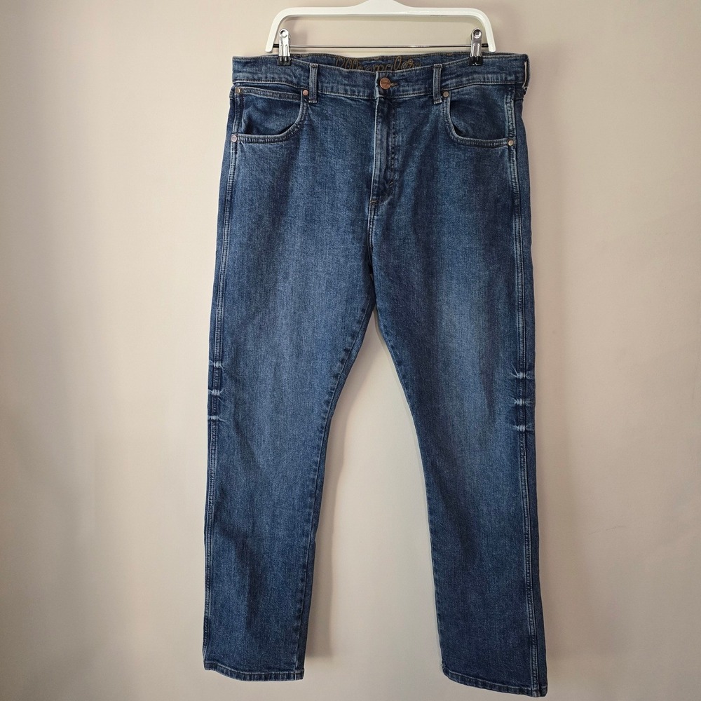 Vintage‎ Wrangler Jeans Mens 36x34 Blue Denim Regular Fit Cowboy Western Casual